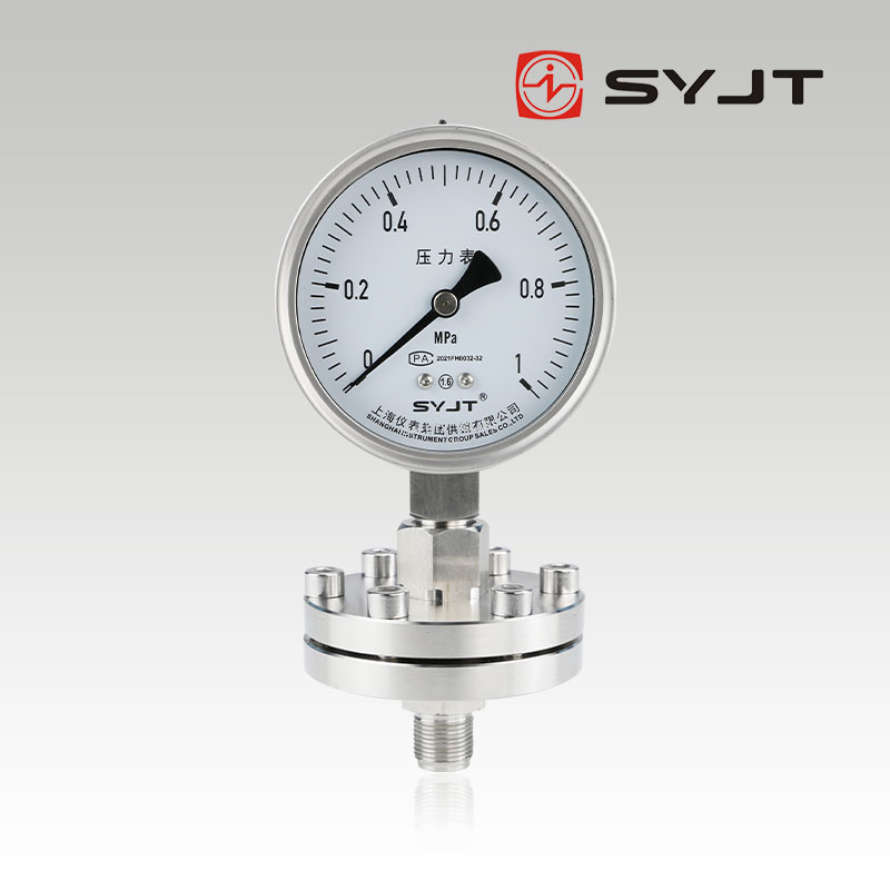 YXC-100BF-ML螺紋不鏽鋼電接點隔膜壓力表
